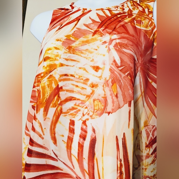 Calvin Klein, Sheer Floral Seath Dress, Fully Lined, Size 14, NWOT - Picture 9 of 11